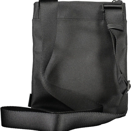 Black Polyester Men Shoulder Bag