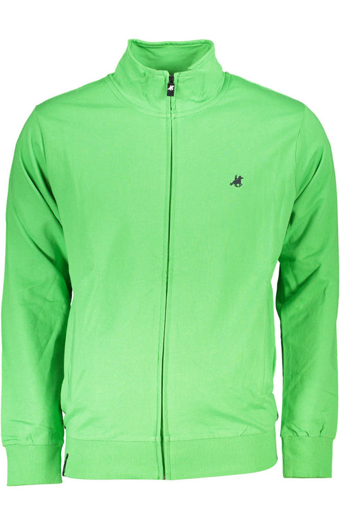 Groene geborduurd sweatshirt met hoge kraag