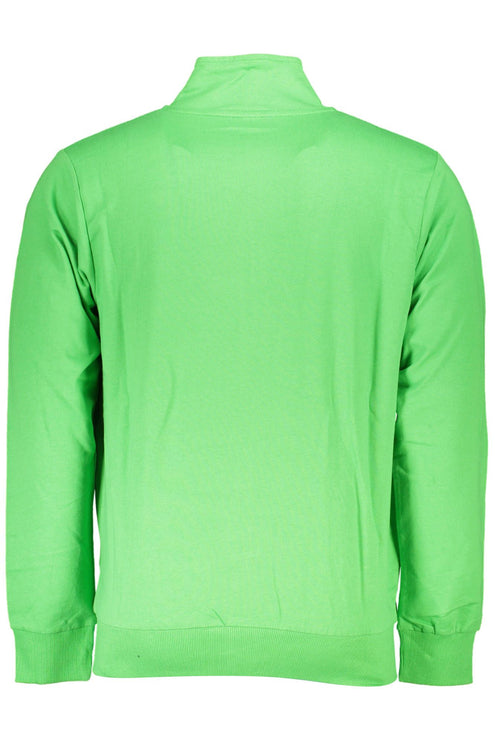 Groene geborduurd sweatshirt met hoge kraag