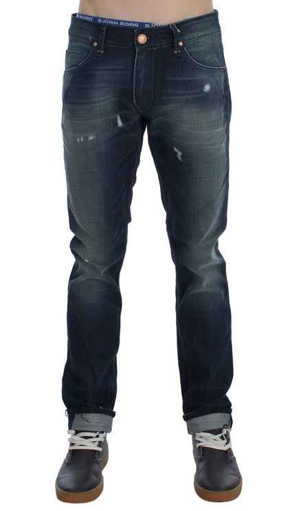 Jeans in denim italiani eleganti in forma slim