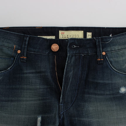 Jeans in denim italiani eleganti in forma slim