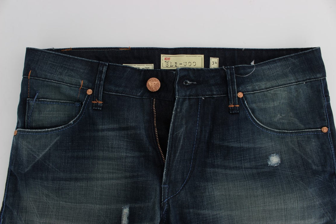 Jeans in denim italiani eleganti in forma slim