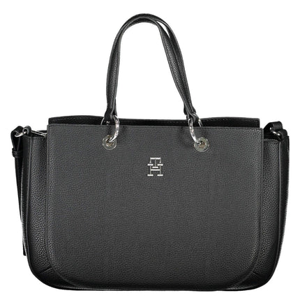 Black Polyethylene Women Handbag