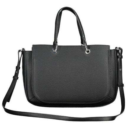 Black Polyethylene Women Handbag