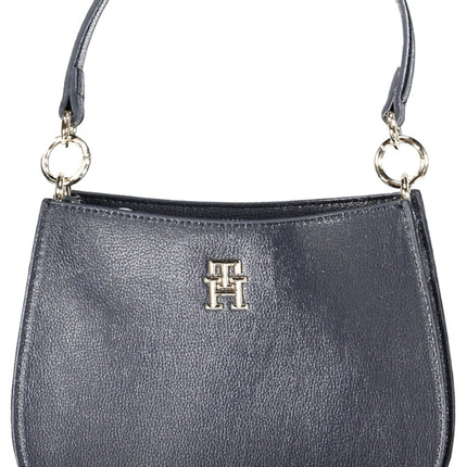 Blue Polyester Women Handbag