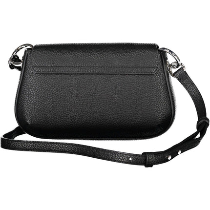 Black Polyethylene Women Handbag