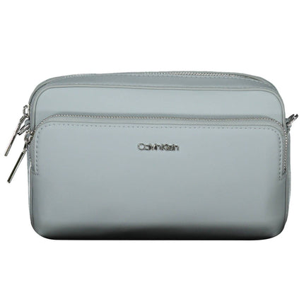 Light Blue Polyester Women Handbag