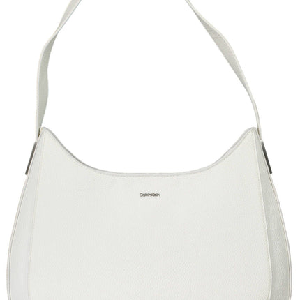 White Polyester Women Handbag