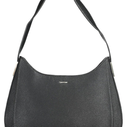 Black Polyester Women Handbag