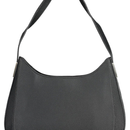 Black Polyester Women Handbag