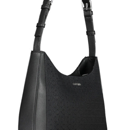 Black Polyester Women Handbag