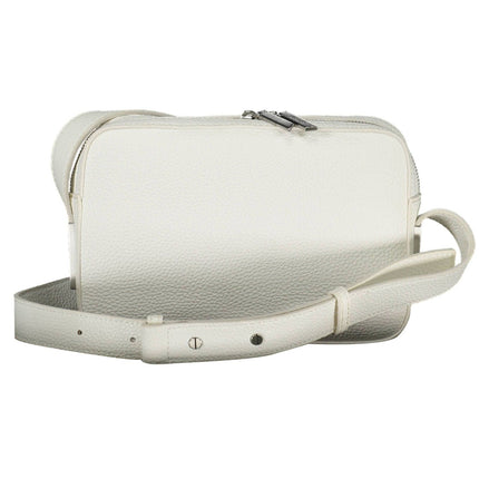 White Polyester Women Handbag