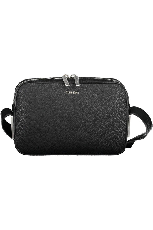 Black Polyester Women Handbag