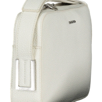 White Polyester Women Handbag