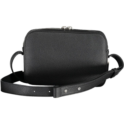 Black Polyester Women Handbag