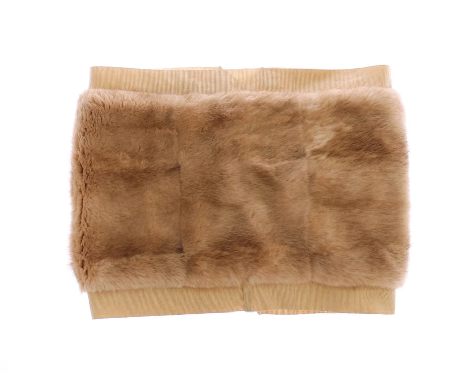 Exclusieve Beige MINK Bont Sjaal Wikkel