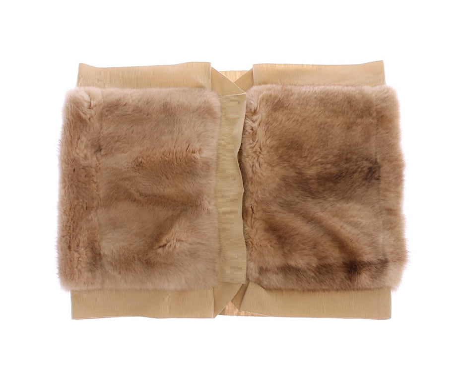 Exclusieve Beige MINK Bont Sjaal Wikkel