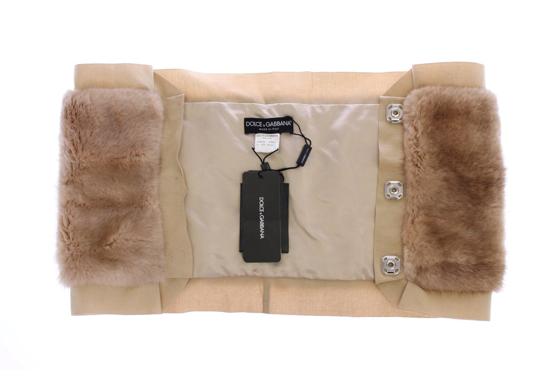 Exclusieve Beige MINK Bont Sjaal Wikkel