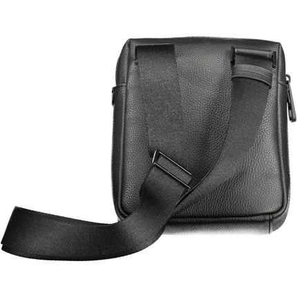 Black Polyester Men Shoulder Bag