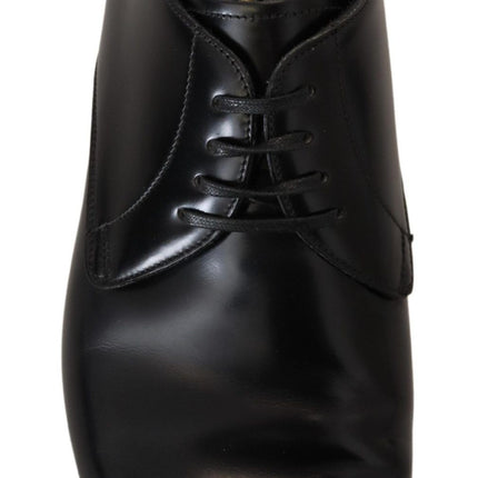 Elegant Black Leather Derby Shoes