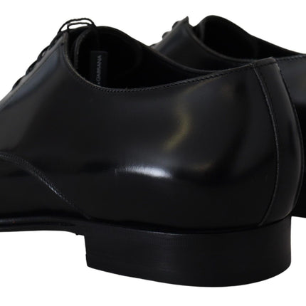 Elegant Black Leather Derby Shoes