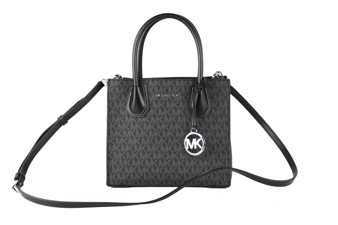 Mercer Medium Black Signature Leather Messager Crossbodybag