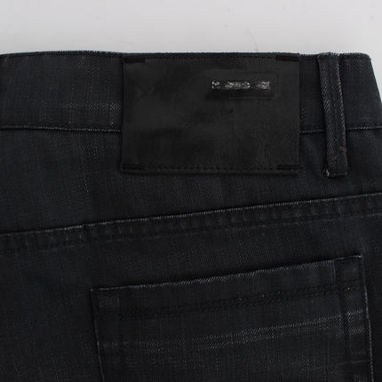 Jeans da uomo italiani eleganti grigi in forma grigia