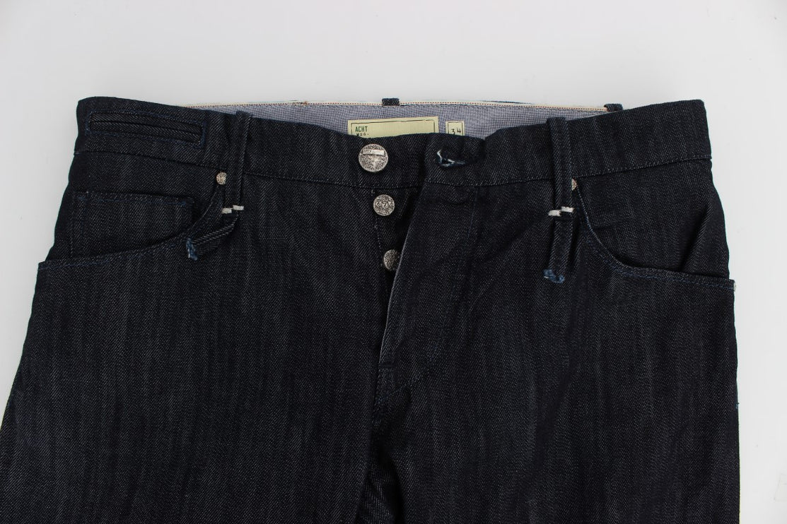 Eleganti jeans da uomo blu.