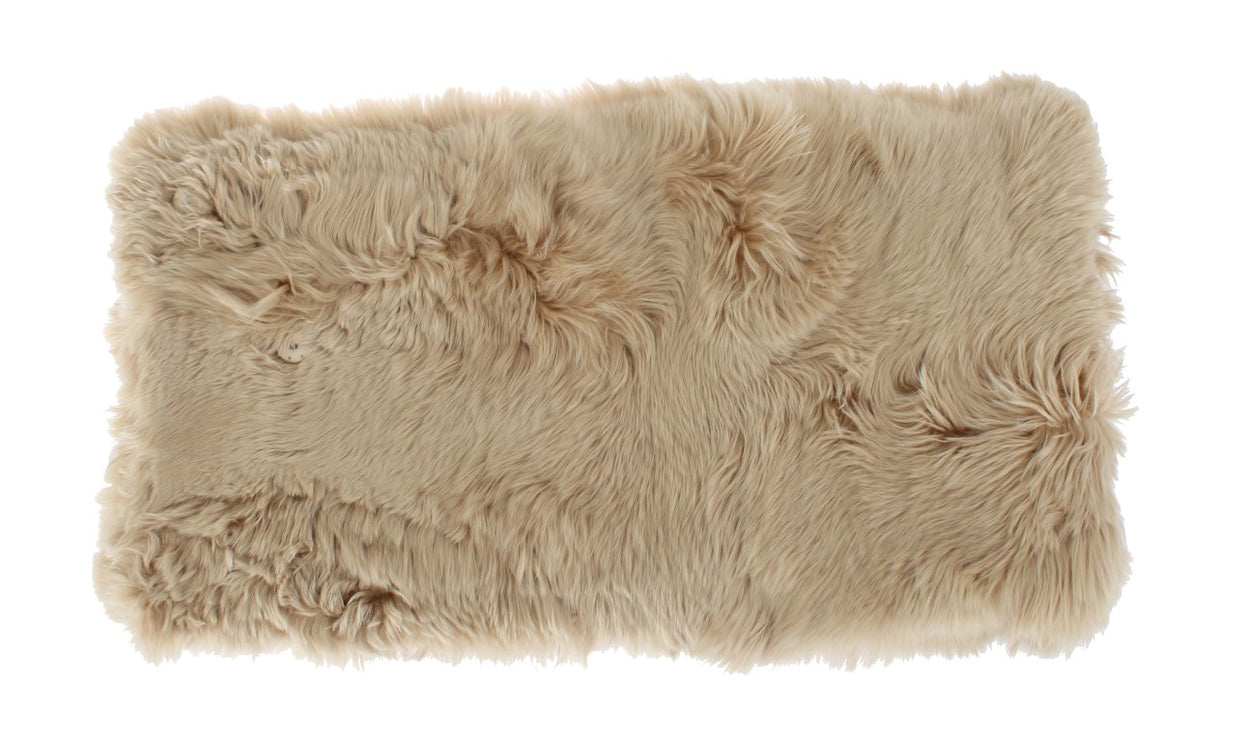 Elegante schouderband van alpaca bont in beige