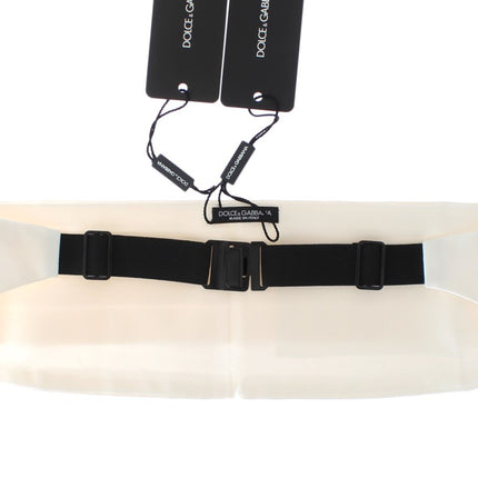 Elegant White Silk Cummerbund