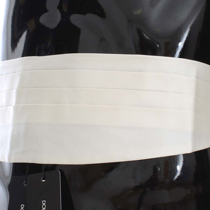 Exclusive White Silk Cummerbund