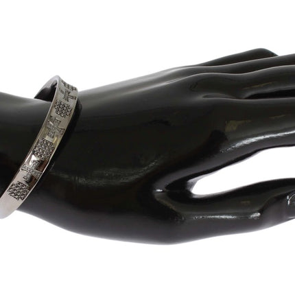 Elegant Rhodium Silver Bangle