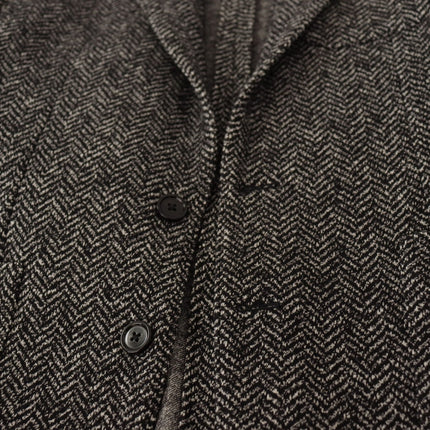 Veste de blazer à chevrons gris exquis