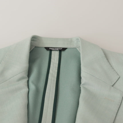 Blazer élégant en soie verte à la menthe