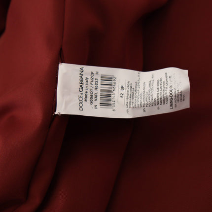 Veste en laine à double seins rouge élégant