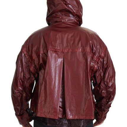 Elegant Bordeaux Full Zip Cabined Veste