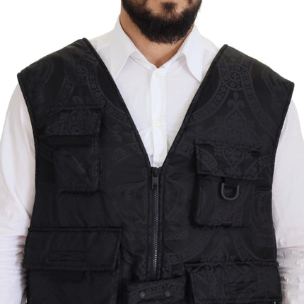 Veste de gilet sans manches élégante en noir