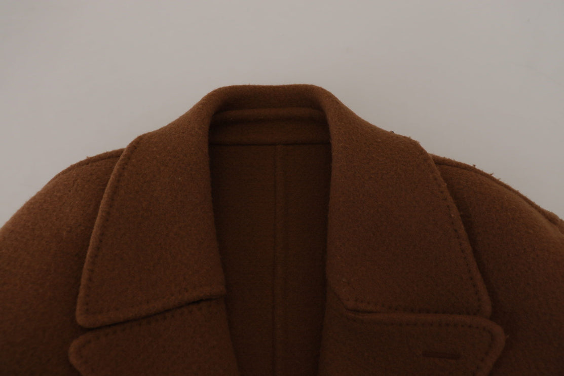 Veste marron élégante à double seins