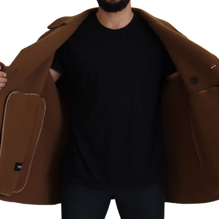 Veste marron élégante à double seins