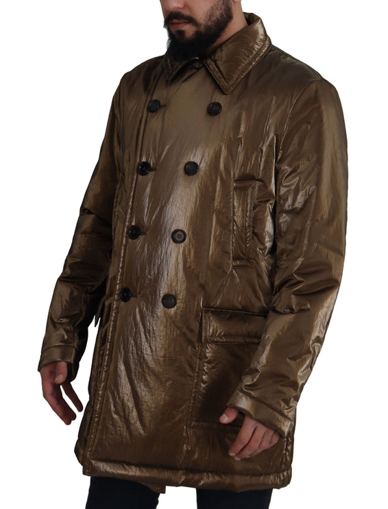 Elegant Bronze Double-Basted Veste