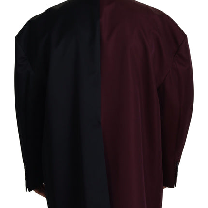 Elegant Bordeaux Double-Prested Veste