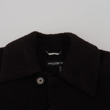 Elegant Black Alpaca Wool Blend veste