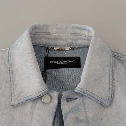 Veste en jean bleu clair élégant