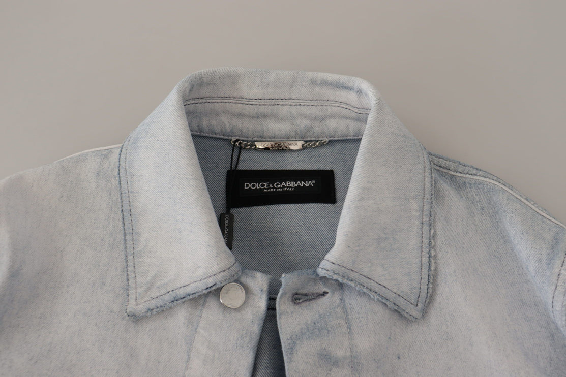 Veste en jean bleu clair élégant