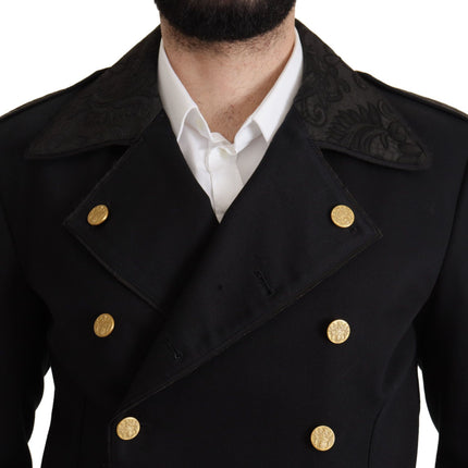 Elegant Black Double Breasted Jacket