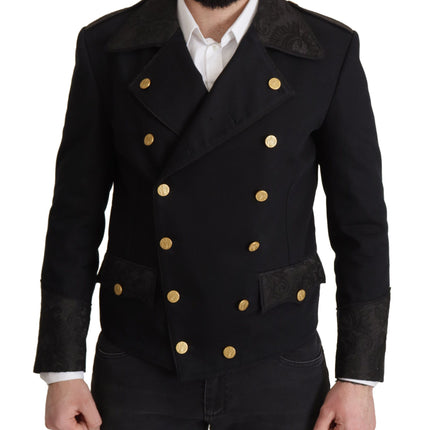 Elegant Black Double Breasted Jacket