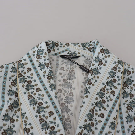 Robe à veste en coton floral élégant