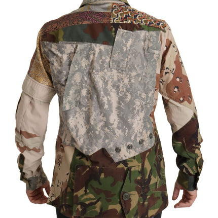 Chemise décontractée de camouflage patchwork