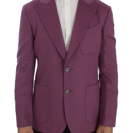 Élégant blazer mélange en cachemire violet en cachemire pourpre