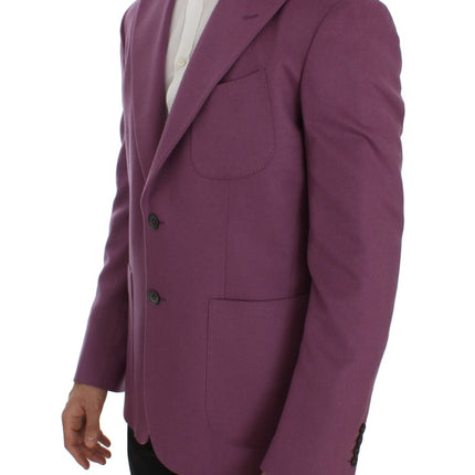 Élégant blazer mélange en cachemire violet en cachemire pourpre